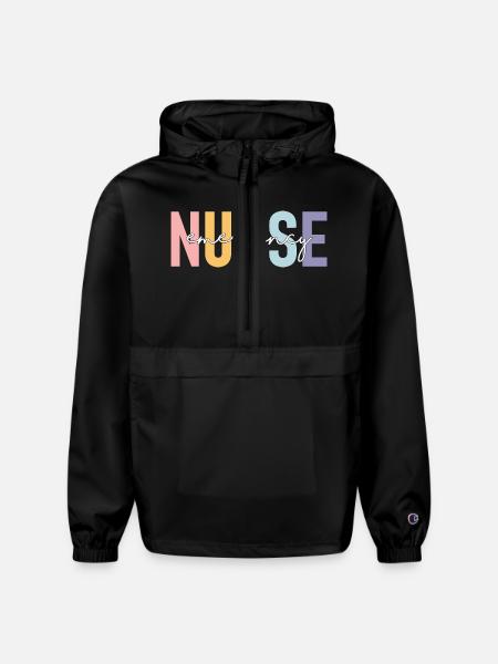 Nurse Emergency - Champion Packable Jacket - black
