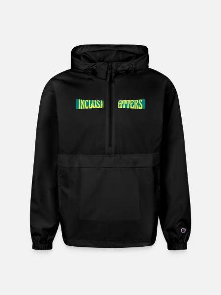 inclusion matters logo quote - Champion Packable Jacket - black