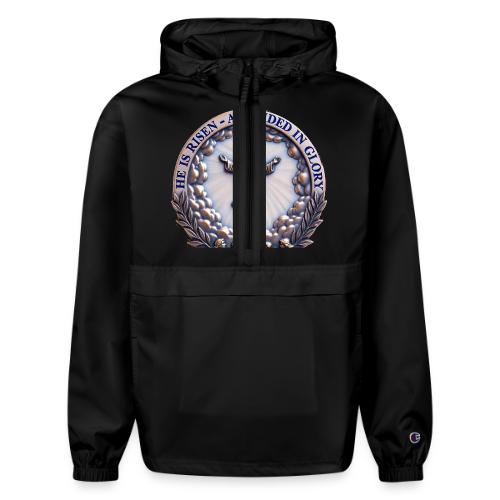 He Is Risen Ascended In Glory T Shirt, Gift - Champion Packable Jacket