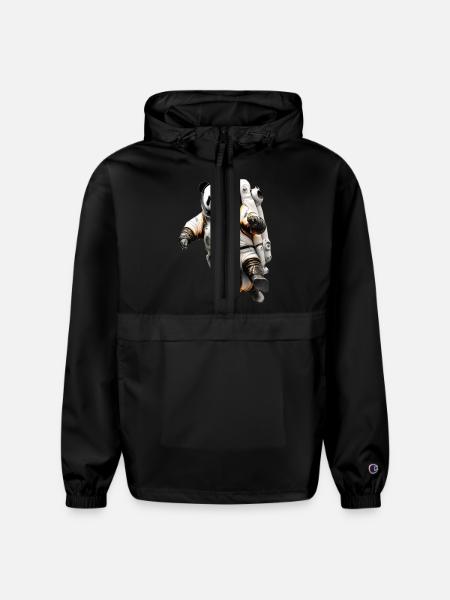 Panda Astronauts Suit - Champion Packable Jacket - black