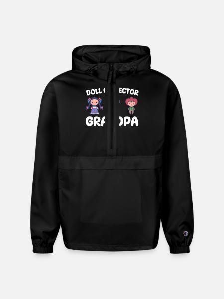 Doll Collector Grandpa - Champion Packable Jacket - black