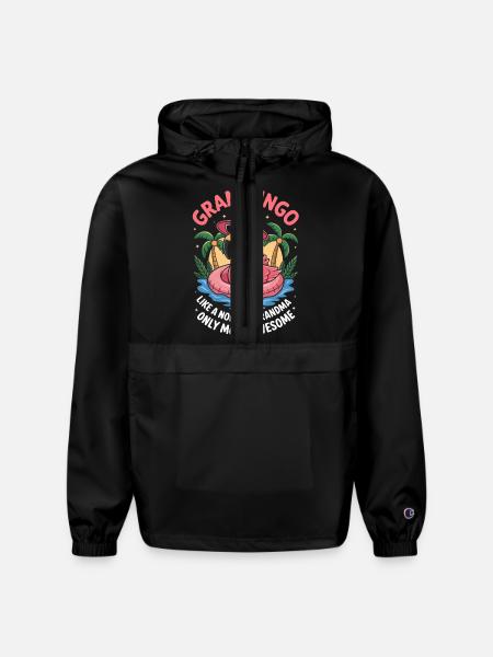 Grammingo Like A Normal Grandma Only More Awesome - Champion Packable Jacket - black - Front