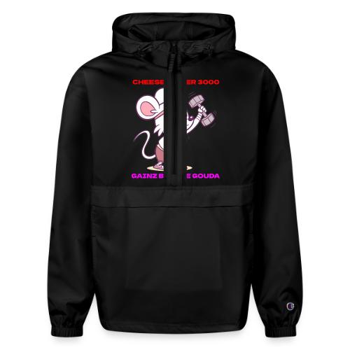 Cheese Lifter 3000 | Funny Gym Rat Mouse tshirt - Champion Packable Jacket