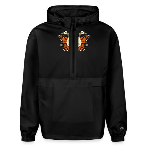 Monarch Butterfly Floral Botanical Art - Champion Packable Jacket