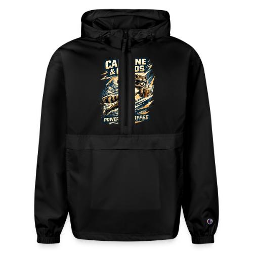 Funny Caffeine Chaos Raccoon Coffee Lover Morning - Champion Packable Jacket
