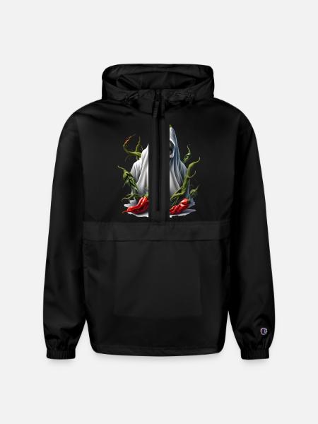 Ghost Peppers Skull Haunt Design - Champion Packable Jacket - black - Front