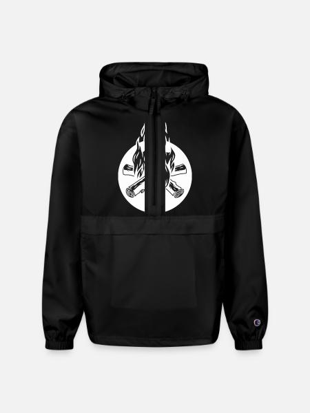 BONFIRE WHITE - Champion Packable Jacket - black