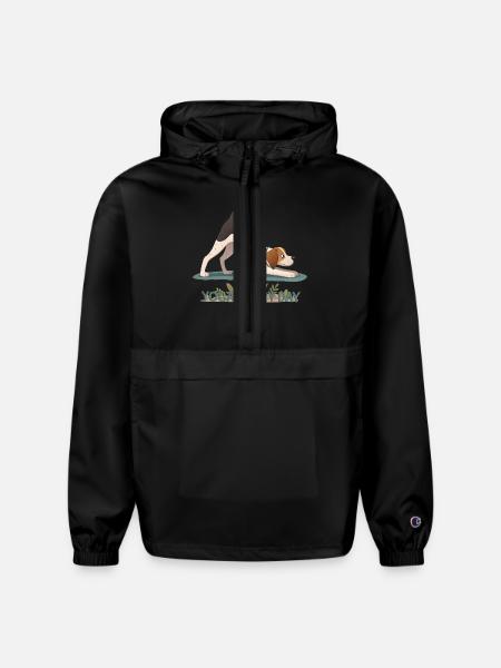 Yogi the Downward Dog - Champion Packable Jacket - black