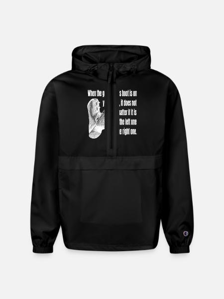 When The Governments Boot - Champion Packable Jacket - black