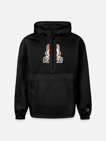 i saw that cat - Champion Packable Jacket - black