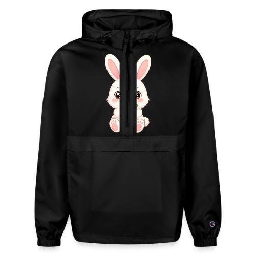 Cute Bunny Rabbit Holding Carrot – Kawaii Easter - Champion Packable Jacket
