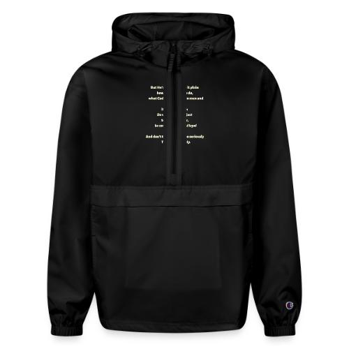 Yellow Micah 6:8 - Champion Packable Jacket