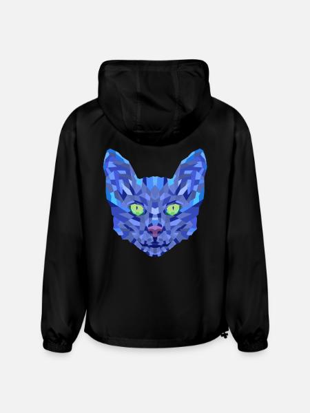 Blue cat face - Champion Packable Jacket - black