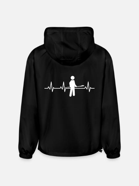Baking Stickfigures Heartbeat - Champion Packable Jacket - black