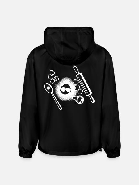 Baking Ingredients Drawing - Champion Packable Jacket - black