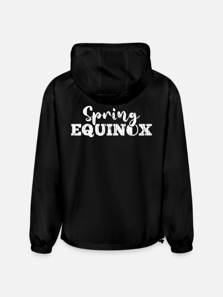 Spring Equinox Floral Script - Champion Packable Jacket - black