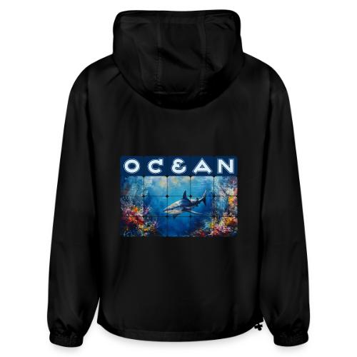 Ocean: Synthwave Shark - Champion Packable Jacket