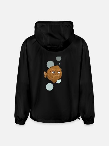 Grouchy Fish - Champion Packable Jacket - black