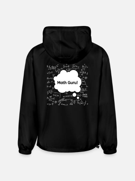 Math Guru Chalkboard - Champion Packable Jacket - black