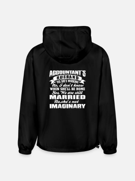 Accountant - Accountant's husband is working - Champion Packable Jacket - black - Back