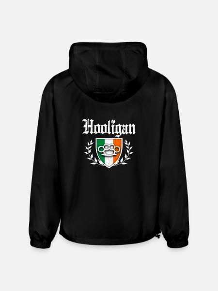 Irish Hooligan Crest vintage distressed look - Champion Packable Jacket - black