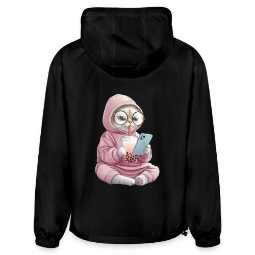 Cool Cat Bubble Tea Cartoon Design - Champion Packable Jacket