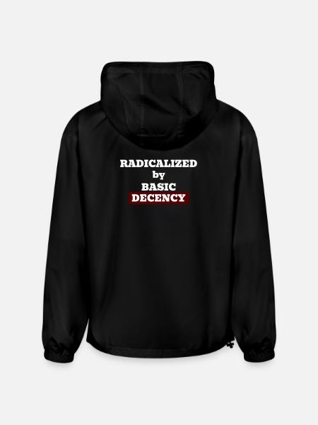 Radicalized by basic decency - Champion Packable Jacket - black