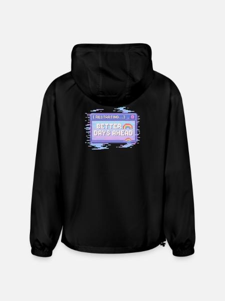 Better Days Ahead Pixel Retro - Champion Packable Jacket - black