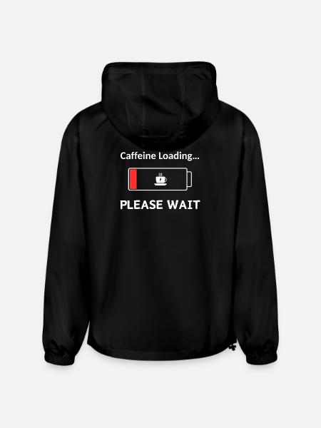 Caffeine Loading PleaseWait - Champion Packable Jacket - black