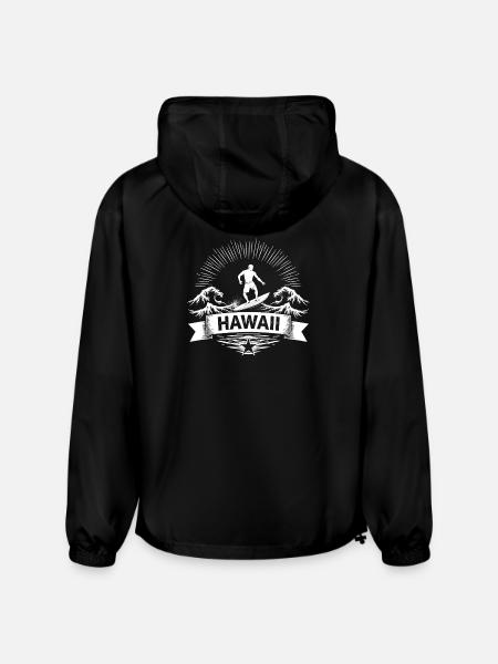 Hawaii Surf Sunburst Emblem - Champion Packable Jacket - black