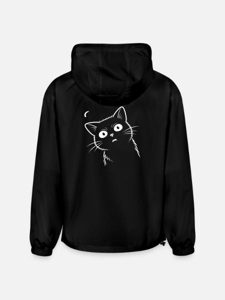 Surprised cat. - Champion Packable Jacket - black