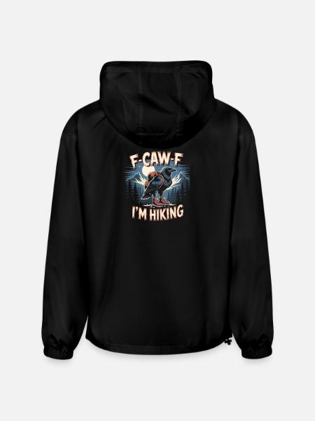 F-Caw-F I'm Hiking Crow - Champion Packable Jacket - black