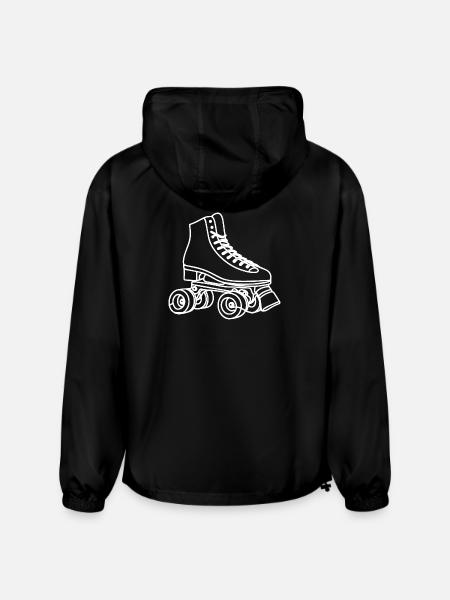 Roller Skates Drawing - Champion Packable Jacket - black