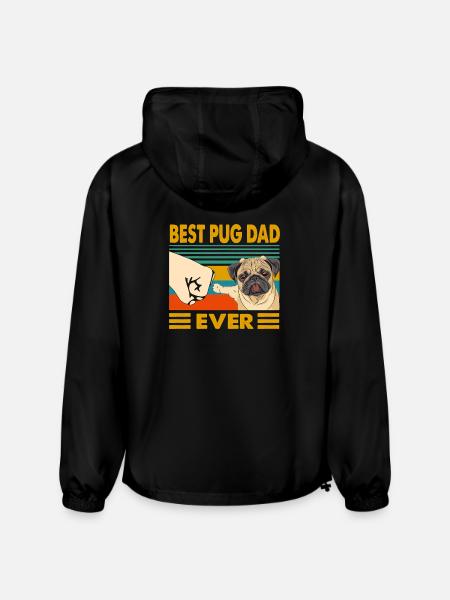 Best Pug Dad Ever - Champion Packable Jacket - black