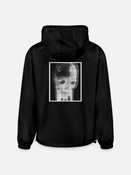 Monochrome Skull Halftone - Champion Packable Jacket - black