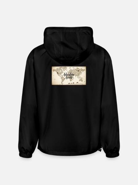 Adventure Awaits World Map - Champion Packable Jacket - black