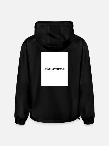 Never Give Up - Champion Packable Jacket - black