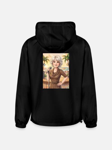 Beach Singer at Sunset - Champion Packable Jacket - black