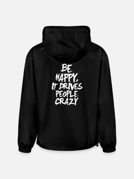 Be Happy (dark) - Champion Packable Jacket - black