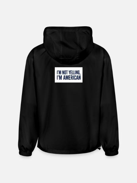 I'm Not Yelling, I'm American - Champion Packable Jacket - black