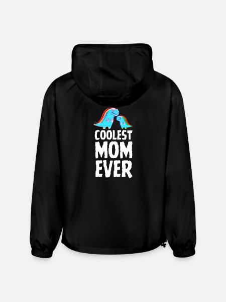Coolest Mom Ever Dino Tee - Champion Packable Jacket - black