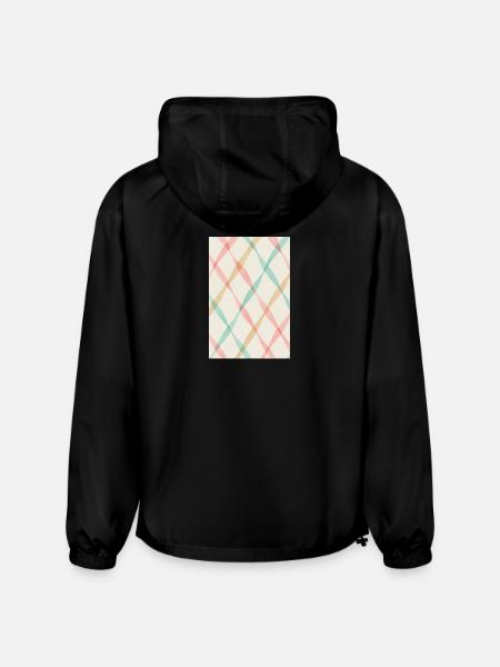 Pastel Diagonal Plaid - Champion Packable Jacket - black
