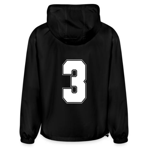 White Number 3 – Varsity Font - Champion Packable Jacket