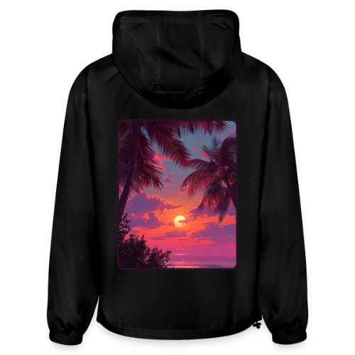 Tropical Sunset Palm Silhouette Design - Champion Packable Jacket