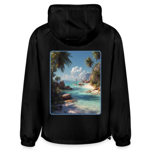 Tropical Island Paradise Ocean Design - Champion Packable Jacket