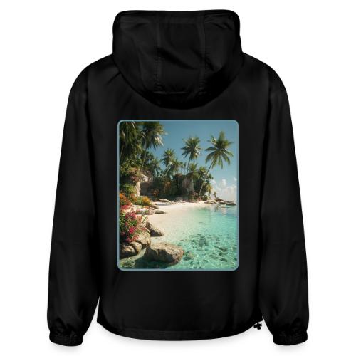 Serene Tropical Beach Floral Design - Champion Packable Jacket