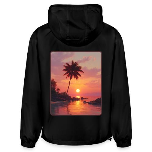 Tropical Beach Sunset Palm Design - Champion Packable Jacket