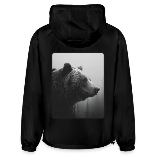 Grizzly Bear Black White Portrait Design - Champion Packable Jacket