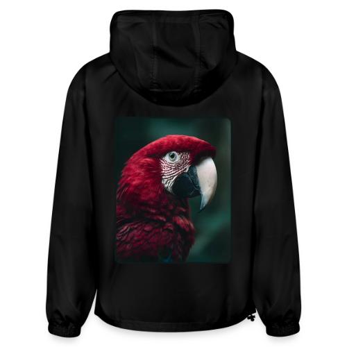 Red Green Macaw Bird Portrait Design - Champion Packable Jacket