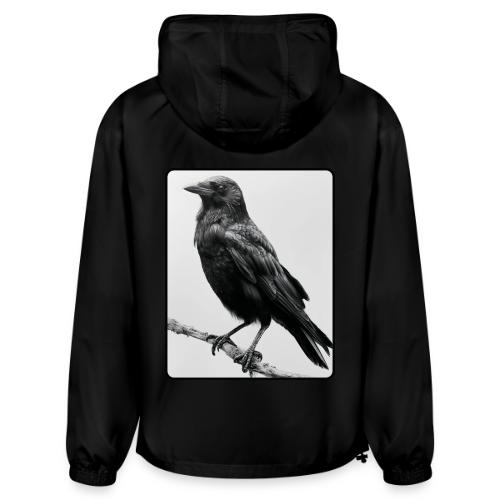 Raven Black and White Art Design - Champion Packable Jacket